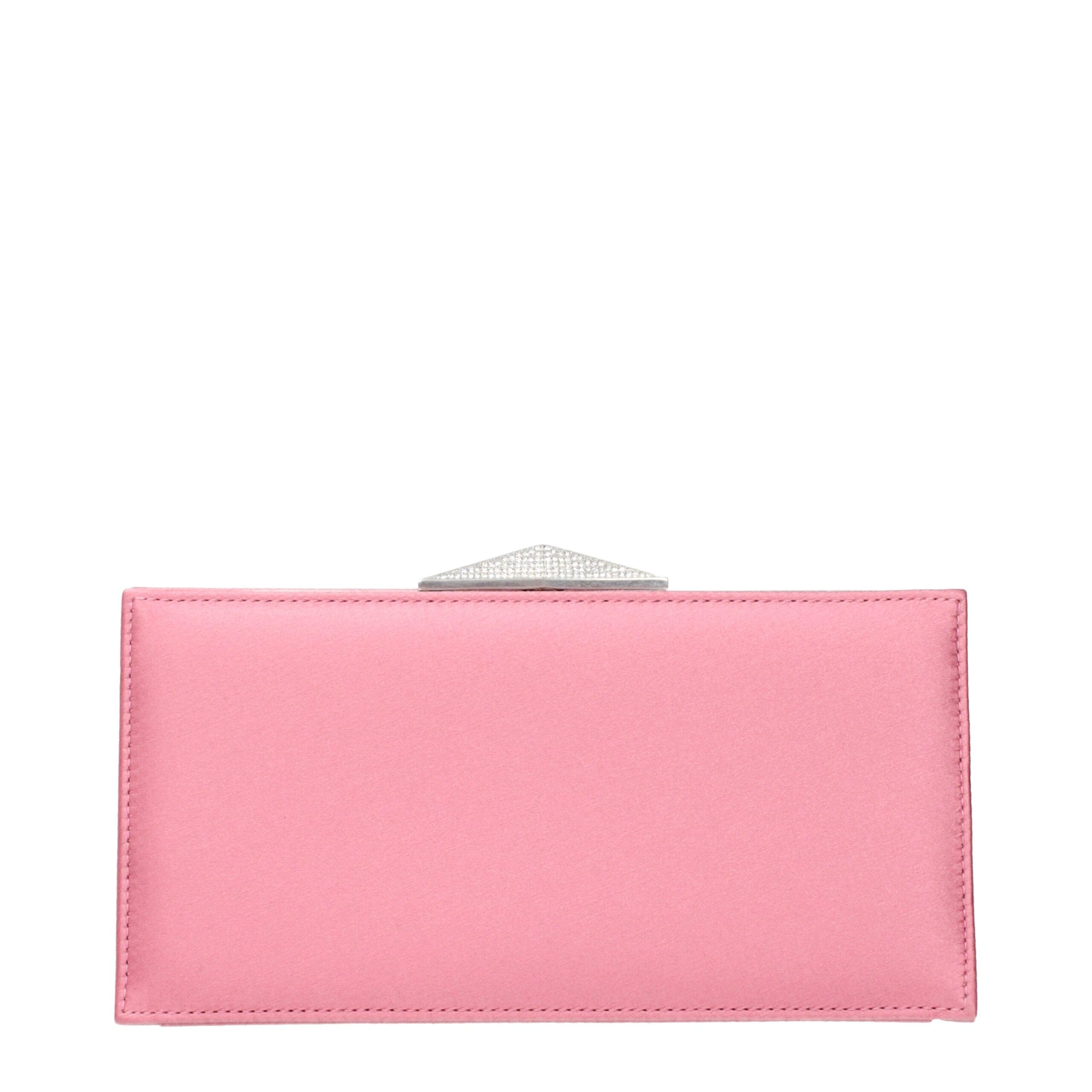 Jimmy Choo Pink Satin Clutch Bags